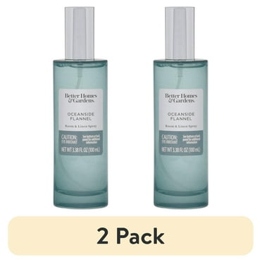 (2 pack) Better Homes & Gardens Oceanside Flannel Scented Room & Linen Spray 3.38 fl oz (100ml)
