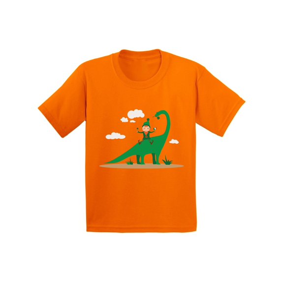 Awkward Styles Leprechaun Dinosaur Youth Shirt St. Patrick's Day T Shirt Saint Patrick Tshirt Kids St. Patrick's Day Outfit Irish Shirt Dinosaur T Shirt for Kids Cute Irish Gifts for Boys and Girls