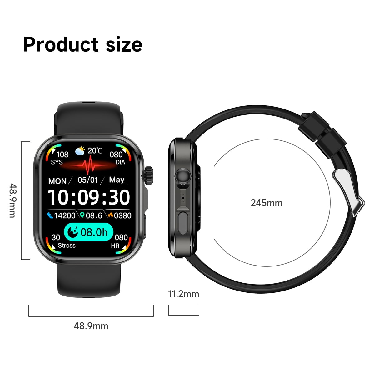 Smart Watches for Men Women, 1.83" HD Touchscreen Fitness Tracker with Bluetooth Calls, IP68 Waterproof, 120+ Sport Modes, smartwatch for iPhone Android iOS