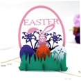 thumbnail image 2 of DAMAIE 1pc 3D Rabbit Colorful Egg Gift Card Easter Cards Greeting Cards Easter Party Card Greeting Card Paper Card, 2 of 5