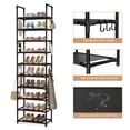 thumbnail image 4 of Zapatero VTRIN de 10 niveles, 17 x 25 x 173 cm, negro, 18 ganchos, 4 of 8
