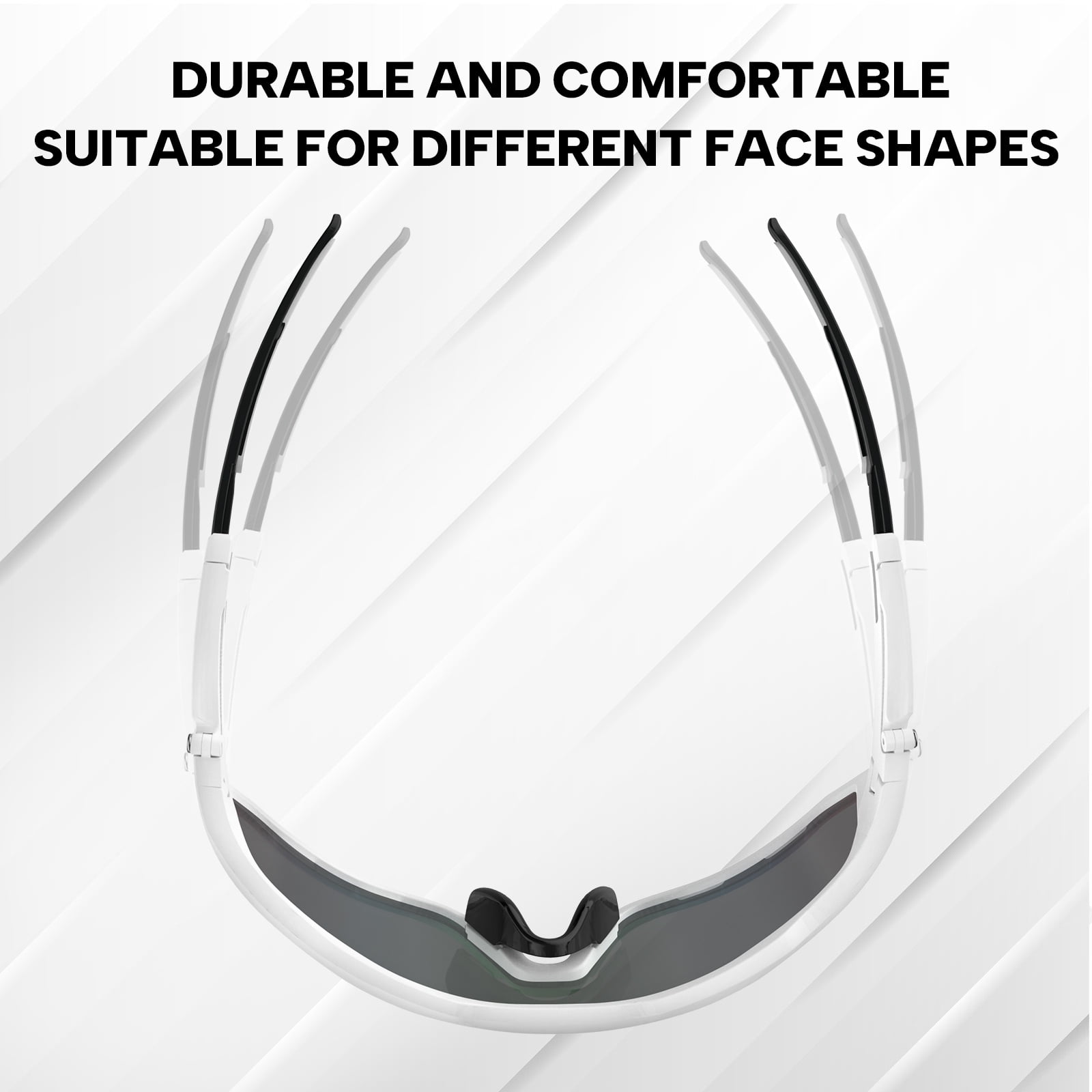 BUCKLOS Polarized Sunglasses Cycling UV400 Protection,TR90 Sports Goggles for Men Women,Running Baseball Golf Outdoor