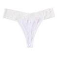 thumbnail image 4 of Fiaer,Strip Lace Trim Thong for Women,Womens Sexy Seamless Cheeky Bikini Panties Lightweight Fashion Underwear Stretch Breathable Briefs Underpants White XL, 4 of 4