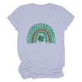 thumbnail image 5 of CEHVOM T-Shirt Col Rond pour Femmes, Manches Courtes, Imprimé, Blouse, 5 of 5
