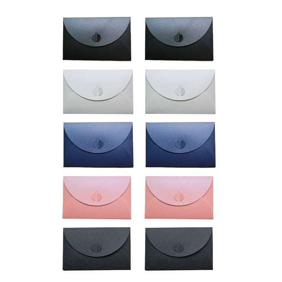WHAMVOX  20 Pcs Fancy Love Buckle Envelope Colored Paper Envelopes Multipurpose