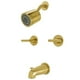 thumbnail image 1 of Kingston Brass KBX8147CML Manhattan Two-Handle Tub & Shower Faucet&#44; Brushed Brass, 1 of 1