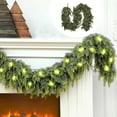 thumbnail image 5 of LED Norfolk Pine Christmas Garland, Real Touch Artificial Greenery Garland Waterproof for Indoor Outdoor, Fireplace, Stairs, Banister Wall Holiday Decoration, 5 of 6