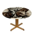 thumbnail image 3 of Orinice Horse Round Table Cover Stain Resistant Washable Indoor Outdoor Tablecloth Kitchen Dining Wedding Parties 100% Polyester Fiber 54-58, 3 of 8