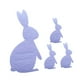 thumbnail image 5 of 4 piezas de soportes para cubiertos con forma de conejito de Pascua, fundas para vajilla de comedor, utensilios violeta, 5 of 9