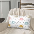 thumbnail image 4 of Plush Throw Pillow Covers, Little Elephant Pillow Cases with Invisible Zipper, Breathable Microfiber Pillow Cases Standard Size for Sleeping Bedroom Sofa Living Room 16x24, 4 of 5
