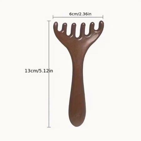 Six-Claw Scalp Massager and Gua Sha Tool - Handheld Meridian Massage Comb for Relaxation and Hair Care