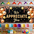 thumbnail image 6 of Decorative Design Appreciation Banner Star Pattern Celebration Decoration Party Backdrop for Employee Recognition Event Celebration Office Party, 6 of 7