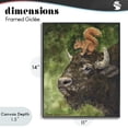 thumbnail image 4 of Stupell Industries Traditional Bison & Squirrel Duo Black Framed Giclee Art, 11 x 14, by George Dyachenko, 4 of 8