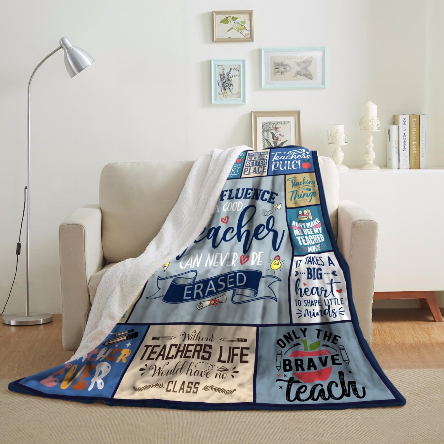Teacher Appreciation Gifts for Women Men, Back to School Teacher Gifts, First Day of School Teacher Gifts from Student, End of Year Teacher Gifts Idea, Best Teacher Blanket 50"x60"