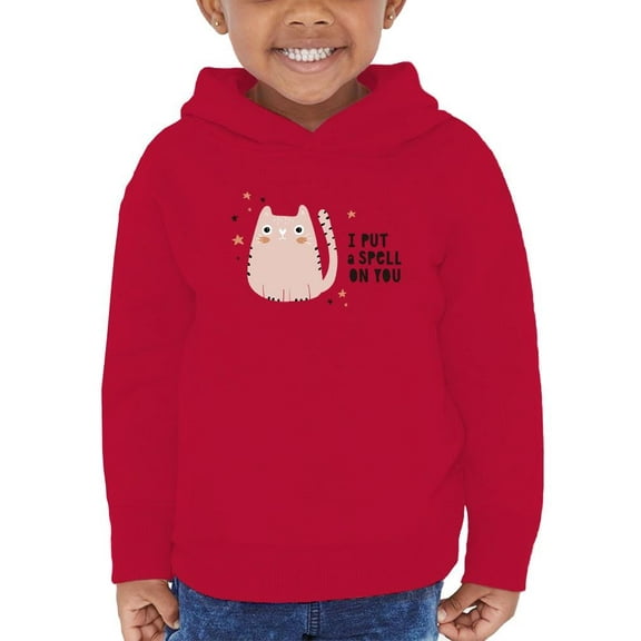 Funny Cute Kitten Spell Hoodie Toddler - Toddler Hoodie, Red
