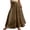 Coffee, variant on Bbyeadc Long Skirts for Women Cotton Linen Elastic Waist Pleated Skirts High Waisted Flowy Solid Color Casual Playtime Outfits with Belt,Blue (M)