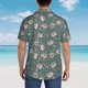 thumbnail image 4 of Fotbe Hedgehogs and Flowers Camisa Hawaiana para Hombre Unisex – Camisa Casual de Verano con Botones de Manga Corta de Algodón y Lino,Large, 4 of 7