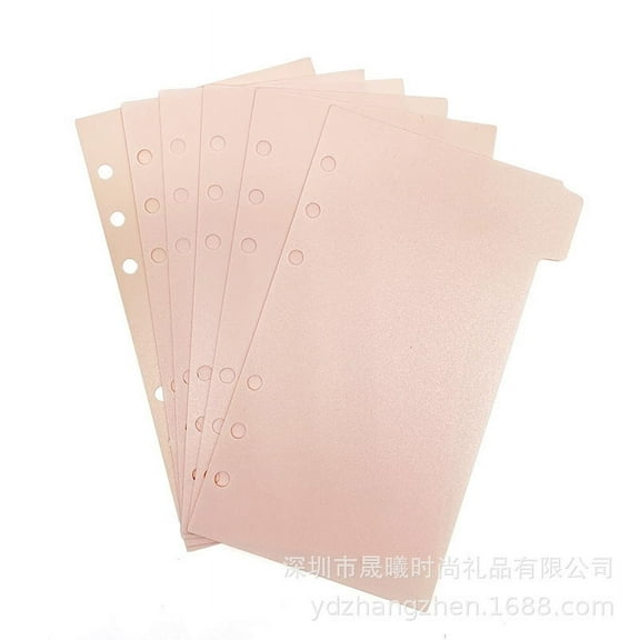 BERTDOMD 6 Sheets Of Binder Dividers Index Dividers Notepad Binder Dividers Notepad Divider Loose Leaf Notebook Index Dividers Page Dividers Notepad Dividers (A6)