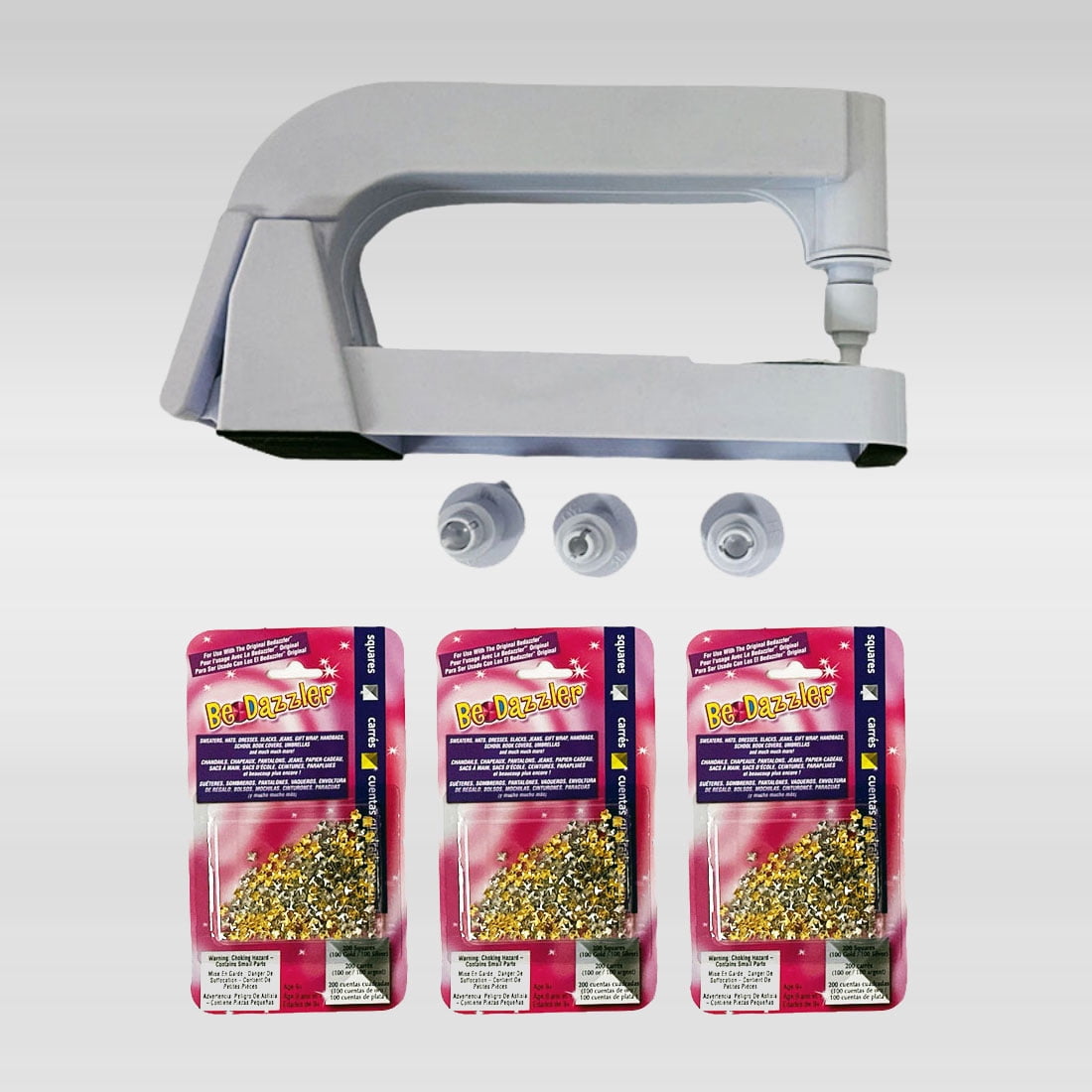 TV Time Direct - Bedazzler DELUXE Gold & Silver Stars Kit 600 Star Studs All Ages Fashion - White