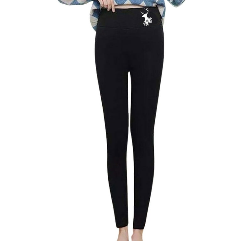 LAVRA Women's Plus Size Velvet Leggings High Wasited Warm Stretch Pants-2XL-Black  