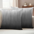thumbnail image 2 of Grey Ombre Outdoor Pillow Covers 26x26 Set of 2, Waterproof Patio Throw Pillowcase Protectors, Contemporary Gradient Abstract Art Square Decorative Pillow Shams Cushion Covers for Seat Bed Couch Sofa, 2 of 8