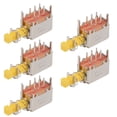 thumbnail image 1 of Interruptor de botón pulsador DPDT de 6 pines, 1 posición, auto-bloqueante, amarillo, 5 piezas, 1 of 3
