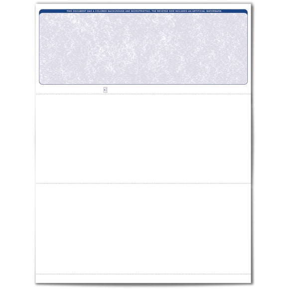 VersaCheck ValueChex - 500 Chèques d'Affaires Vierges - Classique Bleu - 500 Feuilles Formulaire #1000 - Chèque en Haut