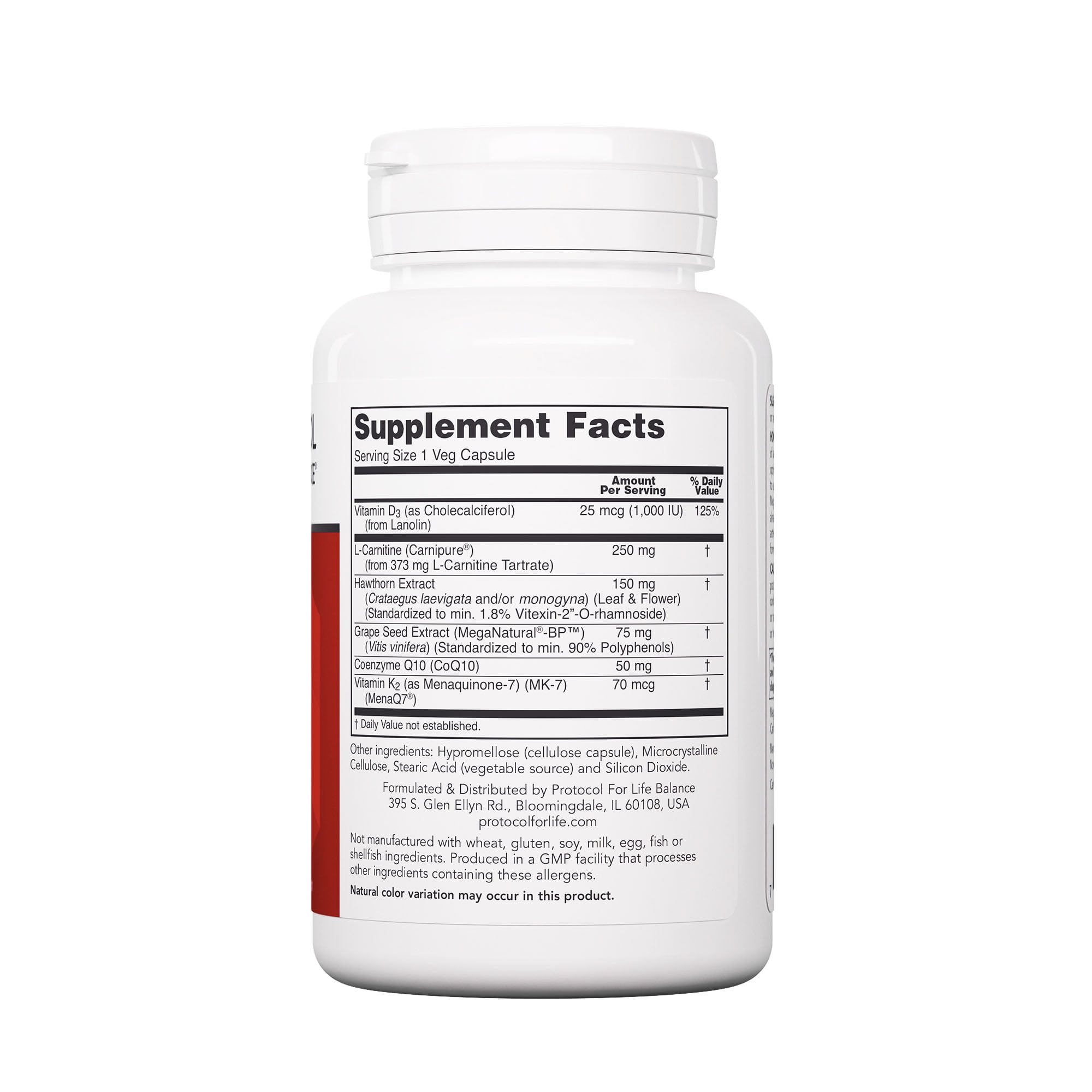 Protocol Clinical Cardio-6 - Blood Pressure Support with CoQ10, Vitamin K2, Grape Seed - 90 Veg Caps