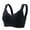 Black., variant on HBGVBA Womens Comfortable Bras V Neck Wide Strap Solid Color Wireless Everyday Support Bra