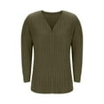 thumbnail image 6 of Brondbend Women's Cardigans Knitted Sweater Womens Long Sleeve Solid Color Stripe Open Front Casual Outerwear Loose Fit Fall Winter Fashion Work Party Going out Comfortable Coat,Army Green, 6 of 7