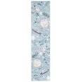 thumbnail image 2 of SAFAVIEH Carousel Kids Planets and Stars Runner Rug, Teal/Orange, 2' x 8', 2 of 10