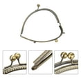 thumbnail image 4 of Uxcell Metal Purse Frames, 8.1" 4Pack Kiss Lock Clasp Frame for Coin Bags Sewing DIY, Bronze, 4 of 6