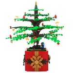 braveheart Christmas Tree Building Set Christmas Tree Block Non-toxic Durable with Lights Christmas Tree Building Block Decoration