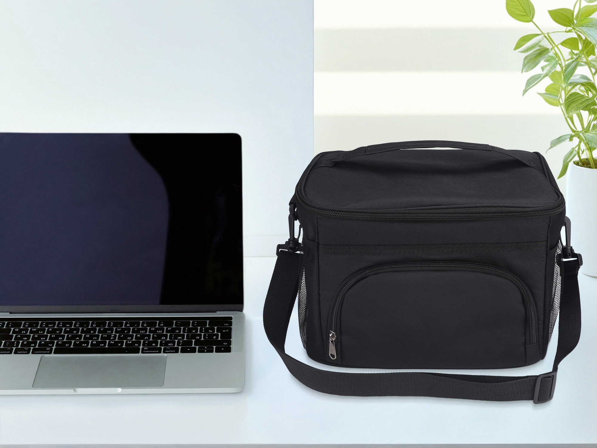 Unique Bargains Lunch Bag Insulated Lunch Bag Leakproof Lunch Box Black