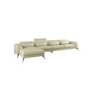 Off White Italian Leather CAVOUR Mansion Sectional LEFT EUROPEAN FURNITURE