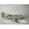 thumbnail image 3 of Ahgly Company Indoor Round Abstract Gray Modern Area Rugs, 6' Round, 3 of 4