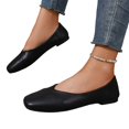 thumbnail image 5 of YOUYEDIAN Loafers for Women Fashion Square Toe Low Heel Comfy Versatile Slip On Leather Fltas Casual Outdoor Dress Shoes, 5 of 5