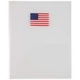 thumbnail image 1 of JAM PAPER Plastic Light Weight Two Pocket Presentation Folders - Clear w/American Flag - 12/Pack, 1 of 3