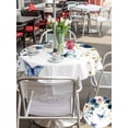 thumbnail image 5 of Outdoor Tablecloth with Umbrella Hole for Patio/Picnic/Party/Camping, Navy Blue Spring Floral Waterproof Table Cloth Round Cover Washable, Farmhouse Butterfly Watercolor (Dia 60"), 5 of 8