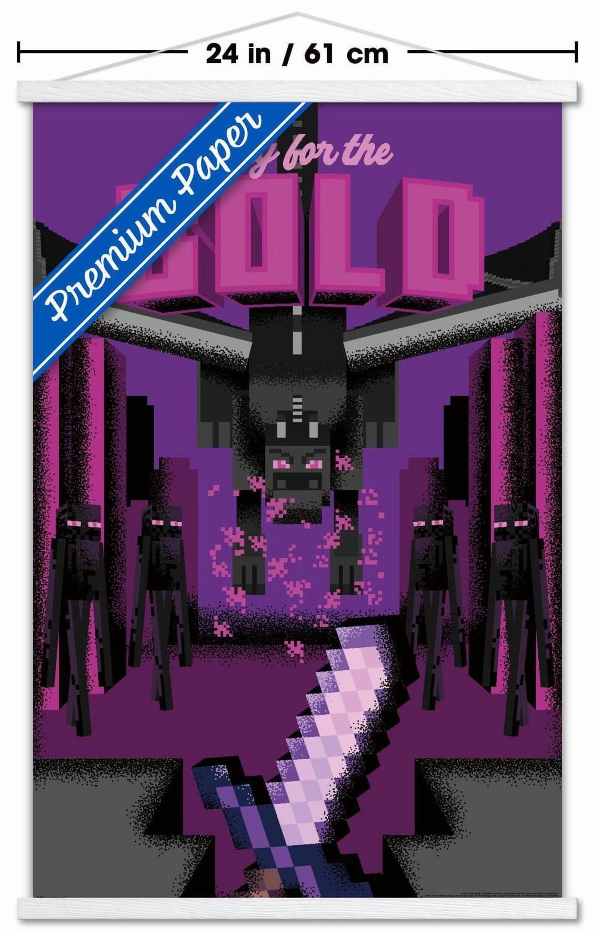 Minecraft: Discover - Only For The Bold Wall Poster, 14.725" x 22.375" Framed