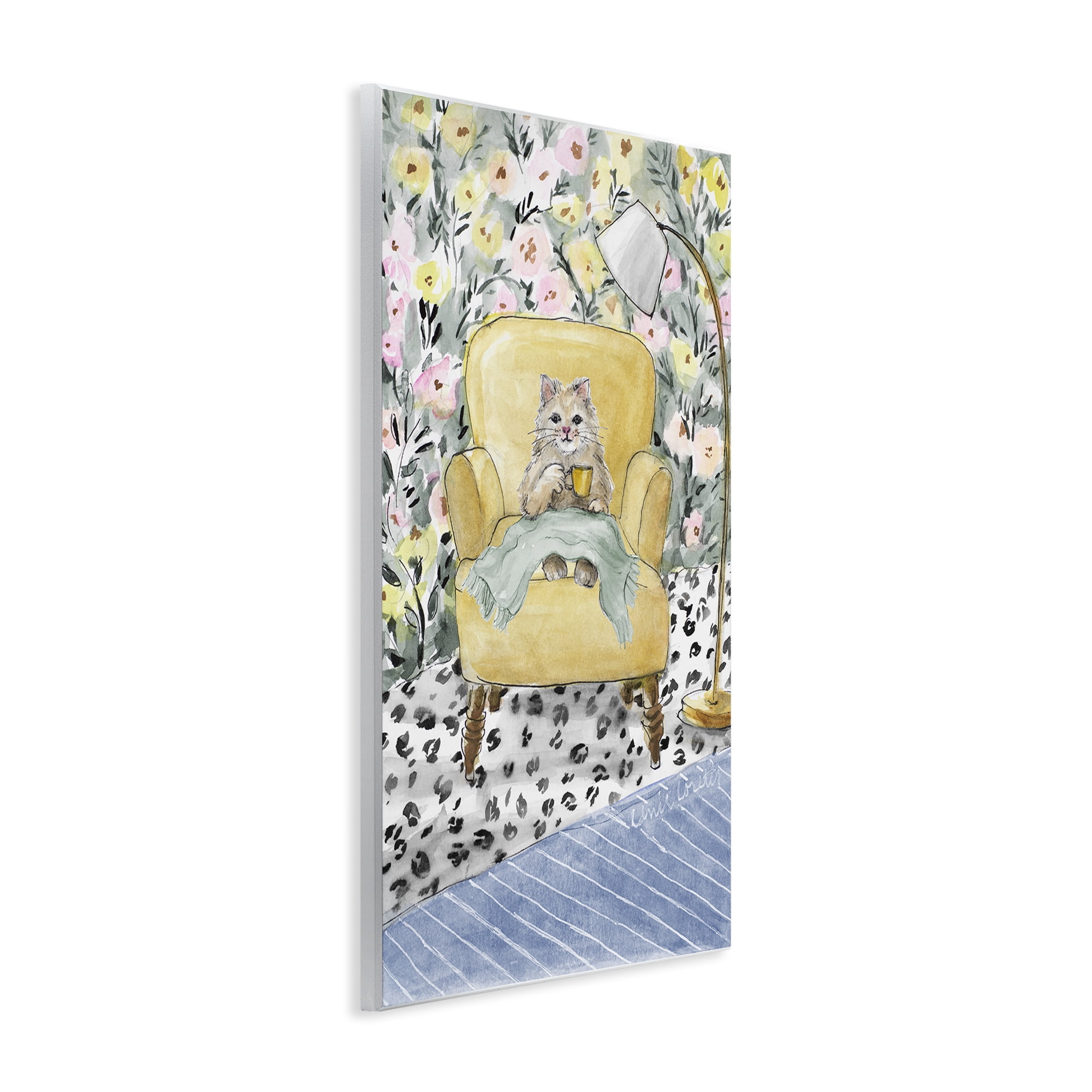 Stupell Industries Cozy Cat Corner Wall Plaque Art, design by Lanie Loreth