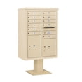 thumbnail image 5 of Salsbury Industries Pedestal Mounted 11 Units 14 Door Front Load 4C Horizontal Cluster Box Unit with 2 Parcel Lockers, 5 of 6