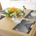 thumbnail image 3 of Ambesonne Eiffel Tower Place Mats Set of 4, Paris Landmark, Standard Size, Grey, 3 of 5