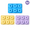 Purple yellow blue, variant on 3-Pack 6-Cavity Silicone Donut Baking Mold Set, Food-Grade Flexible Doughnut Pan, Macaron Color Nonstick Dessert Molds for Homemade Donuts, Cakes, Muffins and Pastry Baking