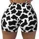 thumbnail image 2 of Fotbe Cow Print Black White Shorts Sin Costuras – Shorts Deportivos de Cintura Alta para Mujer, Elásticos para Gimnasio, Yoga, Running o Ciclismo-Large, 2 of 8