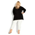 thumbnail image 4 of Avenue Women's Plus Size Ellis Plain V-Neck 3/4 Sleeve Tunic Top, 4 of 5