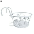 thumbnail image 1 of Removable Hanging Iron Flower Plant Potted Balcony Railing Stand Rack Shelf, 1 of 8