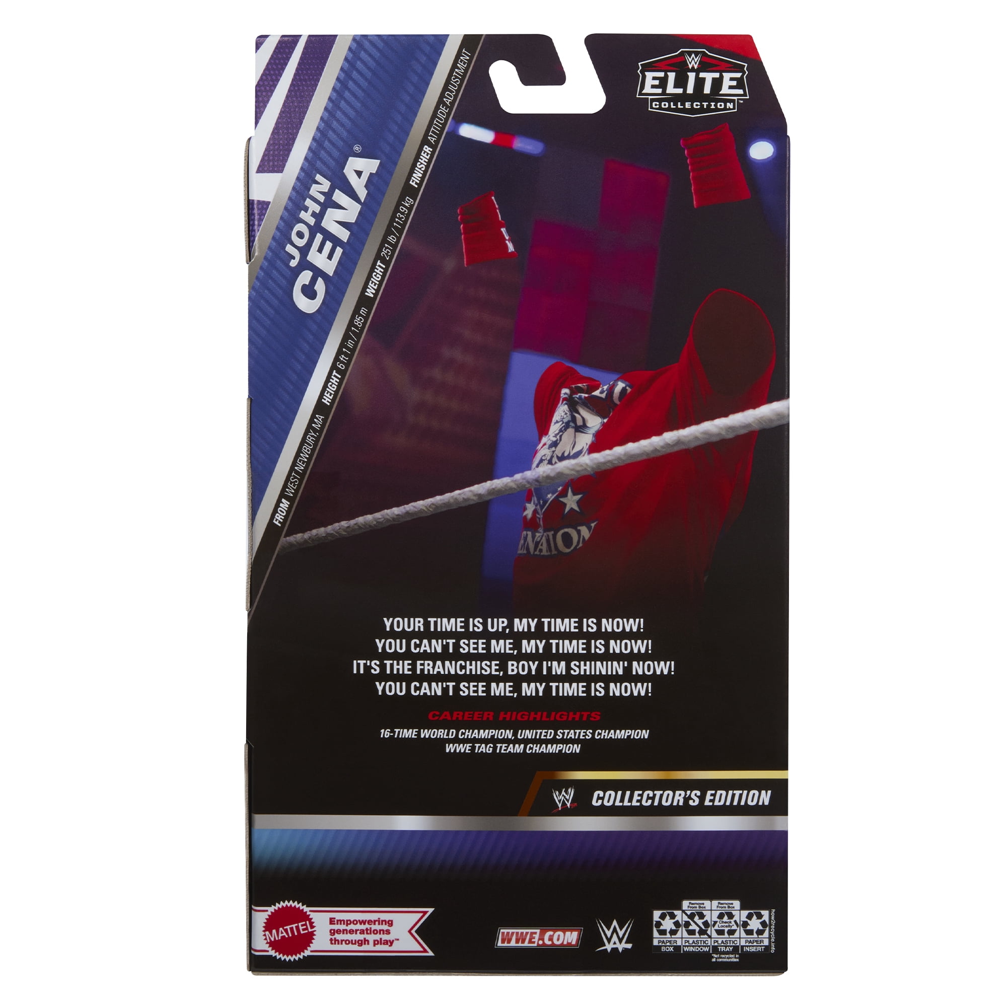 John Cena (U Can't See Me - Clear Figure) - WWE Elite Greatest Hits 8 Exclusive Mattel WWE Toy Wrestling Action Figure