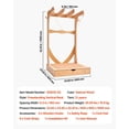 thumbnail image 7 of Vertical Surfboard Stand 3 Tier Wooden Rack for Storage Display Freestanding Board Organizer with Hanging Hooks Cork Padding for Wakeboards Snowboards Kiteboards, 7 of 7