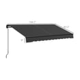 thumbnail image 3 of 10x8 ft Retractable Awning, UV Resistant Sun Shade for Patio, Deck, Balcony - Dark Gray, 3 of 9